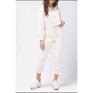 L*SPACE Livin' Is Easy Pant Sweatpants Joggers in Tapioca Athletic Lounge Size S